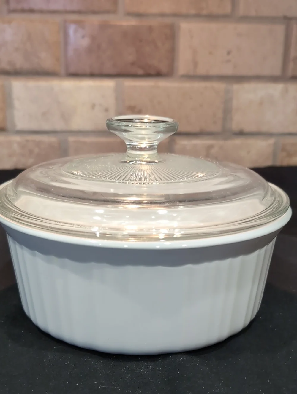 Vintage Corning Ware French White Casserole Dish And Lid 1.5 Quart F-5-B